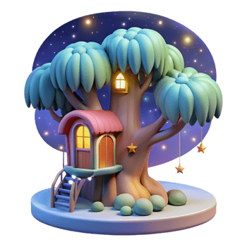 beautiful classic A Whimsical Treehouse Nestled in the Bra detailed png