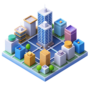magnificent creative Isometric Network Diagram Complex Connections png