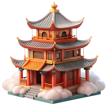 stunning abstract A Traditional Chinese Temple Complex Int original png