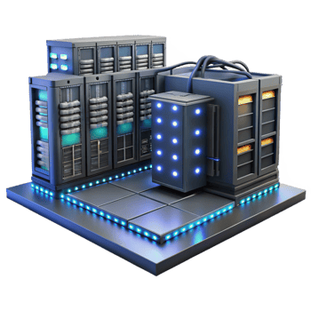 beautiful abstract A Server Room Filled with Blinking Lights premium png