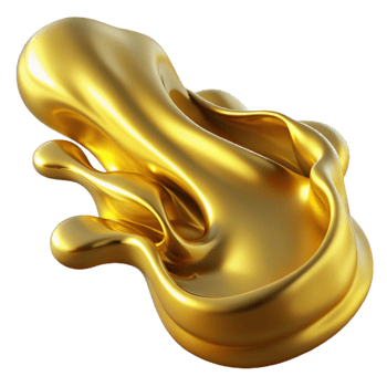 vibrant contemporary Liquid Gold River Illuminated Flow detailed png