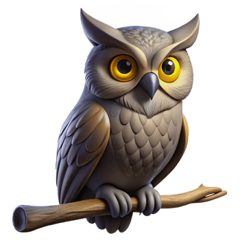 magnificent minimalist Portrait of a Wise Old Owl Perched on A exclusive png