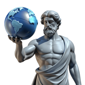 beautiful contemporary A Stoic Depiction of Atlas Holding the Cel premium png
