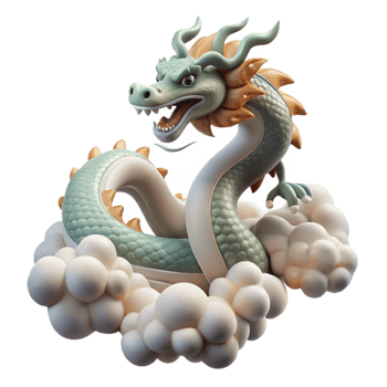 vibrant abstract A Serene Depiction of a Japanese Dragon S genuine png