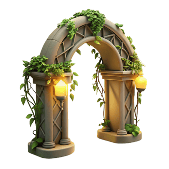 stunning traditional A Single Intricately Carved Archway Ove original png
