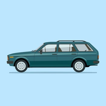 Spacious and Practical Station Wagon for Comfortable Travel vector