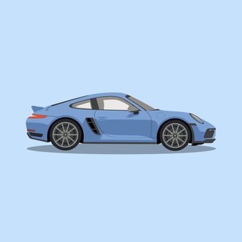 Sleek and Aerodynamic Sports Car for High-Speed Performance vector