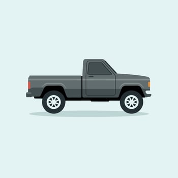 Off-Road Ready Pickup Truck with Strong Suspension vector