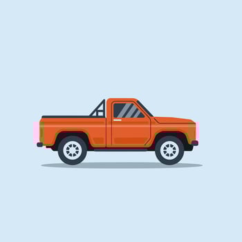 Reliable Pickup Truck with a Sturdy Frame and Bold Look vector