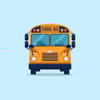 Modern School Bus with Spacious Seating and Large Windows vector