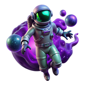 dramatic vintage A Lone Astronaut Clad in a Bioluminescent genuine png