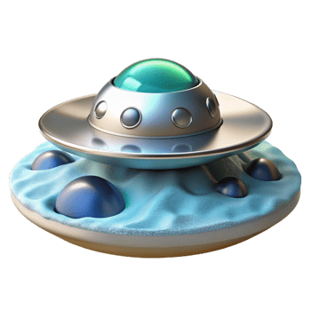 stunning traditional A Sleek Silver Spaceship Landing on a P high quality png