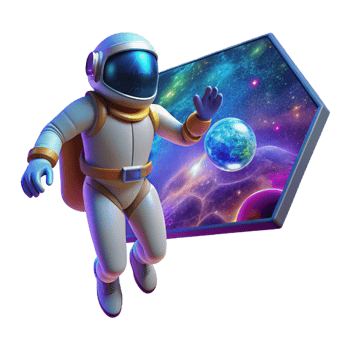 impressive artistic An Astronaut Floating in Space with a Hol png