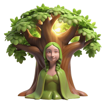 stunning vintage A Serene Dryad Emerging from an Ancient O exclusive png