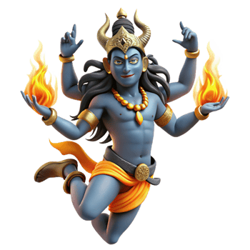 elegant modern A Dynamic Depiction of the Hindu God Shiv high resolution png