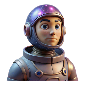 dramatic artistic Portrait of a Determined Astronaut in a Sp original png