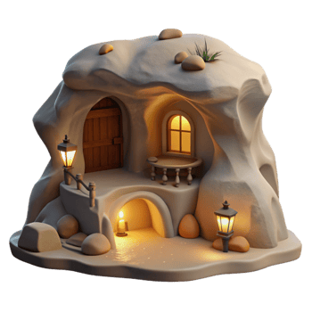 magnificent abstract A Subterranean Dwelling Built Into a Cliff high resolution png