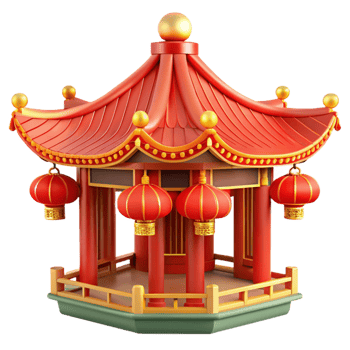elegant minimalist A Traditional Chinese Pagoda with Ornate exclusive png
