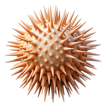 extraordinary abstract Sea Urchin Cutout Spiky Texture Isolated authentic png