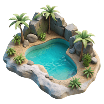extraordinary classic Secluded Beach Cove Turquoise Water Isolated exclusive png
