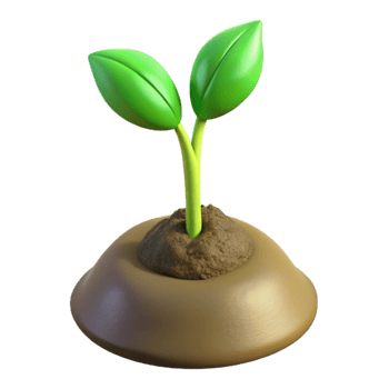impressive modern Seedling Growing in Soil Isolated Cutout exclusive png