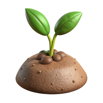impressive classic Seedling Sprouting Isolated Cutout authentic png