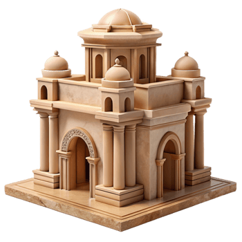 impressive traditional Sepia Toned Architectural Photograph Transparent Background original png