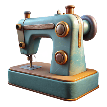 stunning creative Sewing Machine Side View Isolated on Transparent Background high quality png