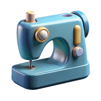 extraordinary creative Sewing Machine Top View Transparent Background high resolution png