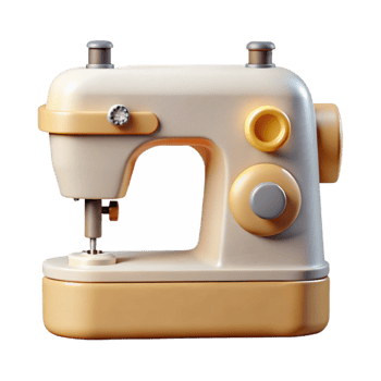 dramatic creative Sewing Machine Top View Transparent Background high resolution png