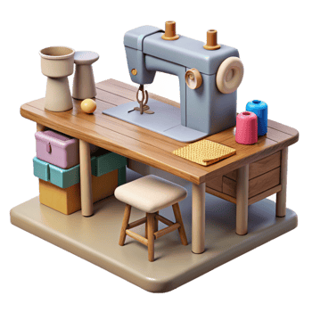 extraordinary minimalist Sewing Room with Cutting Table Cutout png