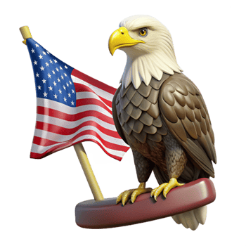 elegant creative A Majestic Bald Eagle Perched on a Branch detailed png