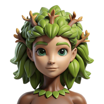 magnificent modern A Serene Dryad Her Skin Made of Bark And exclusive png