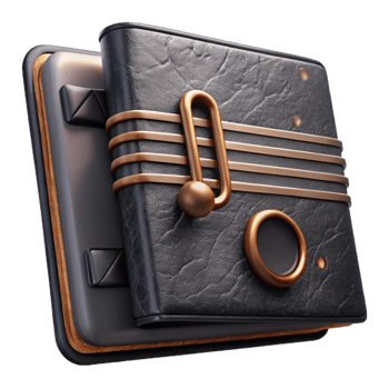 extraordinary rustic Sheet Music Binder Ring Bound Black Cover Cutout high resolution png