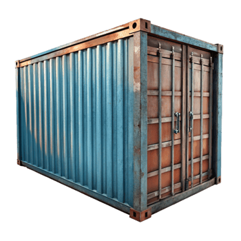 elegant creative Shipping Container Front View Isolated detailed png