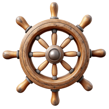 extraordinary creative Ship Wheel Front View Cutout detailed png