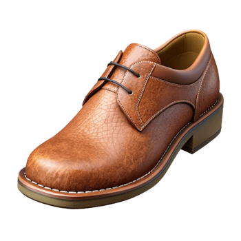 dramatic traditional Shoes Leather Brown Casual Isolated high quality png
