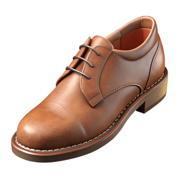 serene traditional Shoes Leather Brown Casual Isolated detailed png