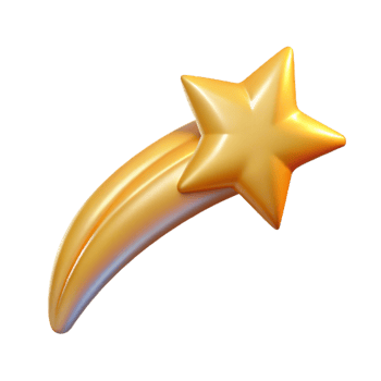 impressive classic Shooting Star Cutout with Bright Trail premium png