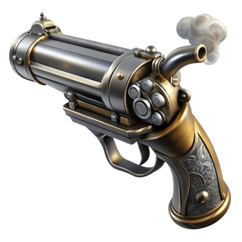 impressive classic A Steampunk Pistol Crafted from Polishe exclusive png