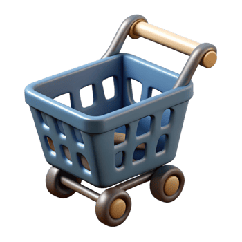 elegant vintage Shopping Cart Icon with Green Checkmark Transparent high quality png