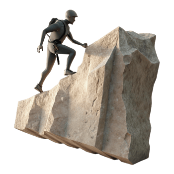extraordinary classic Silhouetted Climber on Exposed Ridge Transparent Background exclusive png