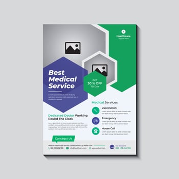 Corporate Medical Business Flyer Design vector