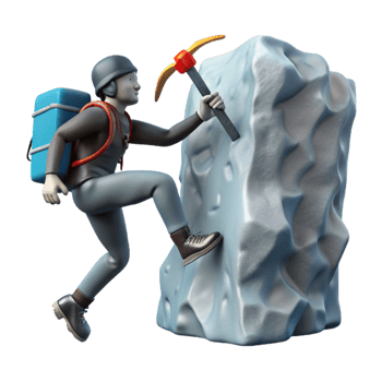 wonderful modern Silhouetted Climber with Ice Axe Cutout Element png