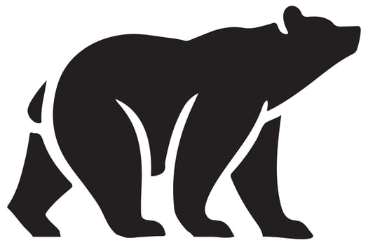 Majestic Bear Silhouette Illustration for Wildlife and Nature Designs vector