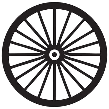 Classic Bicycle Wheel Illustration Symbol of Transportation and Movement vector