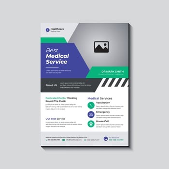 Corporate Medical Business Flyer Design 2025 vector