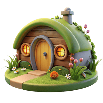 impressive traditional A Cozy Hobbit Hole Built Into a Hillside genuine png
