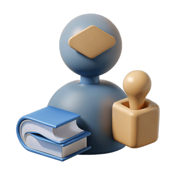 vibrant artistic Silhouette of Person Learning Cutout high quality png