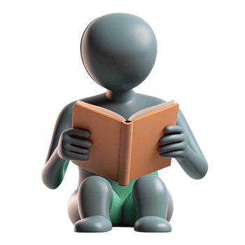 stunning modern Silhouette of Person Reading a Book Cutout high quality png